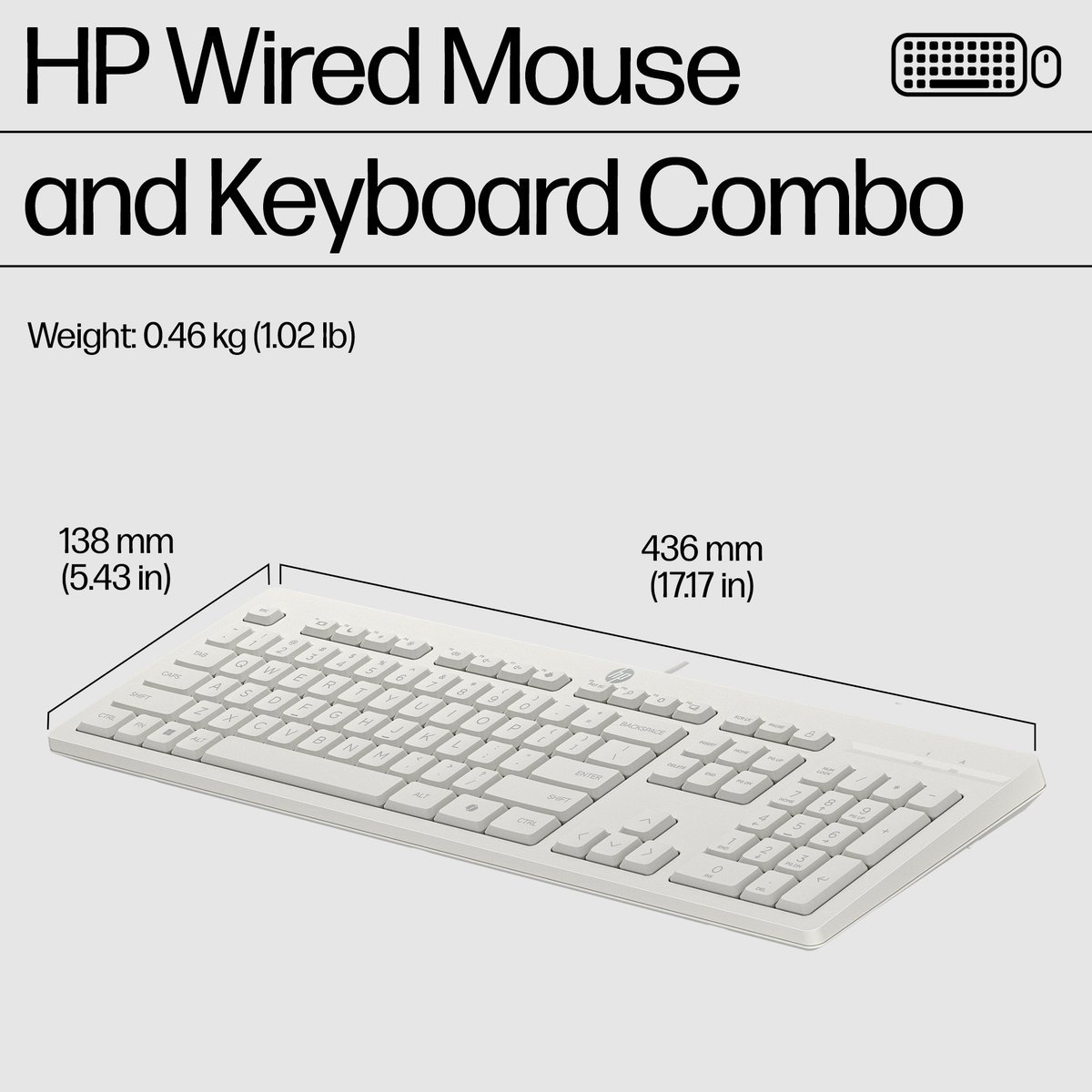HP 225 bedraad toetsenbord en muis set
