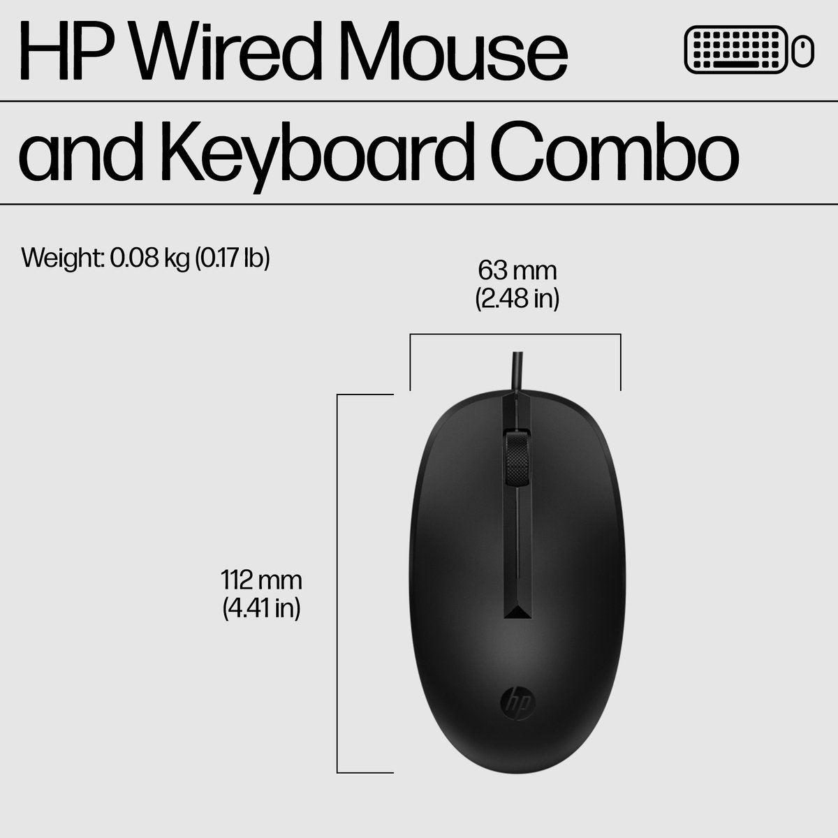 HP 225 bedraad toetsenbord en muis set