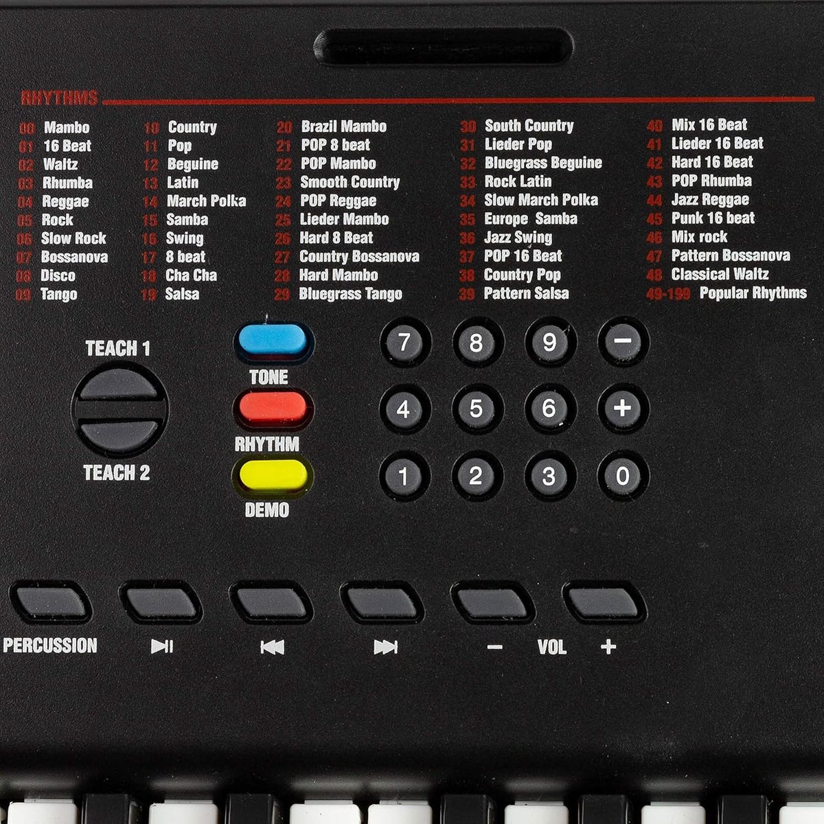 Intelectro Elektrische Piano 61 Toetsen Zwart
