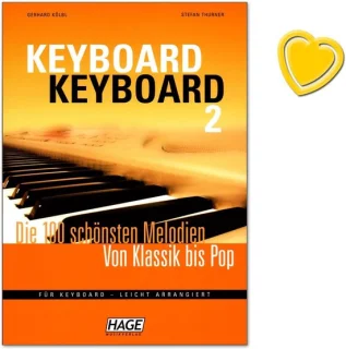 Keyboard 2-100 mooiste melodieën - eenvoudig gearrangeerd - kleurrijke hartvormige muziekclip - ShopVlot