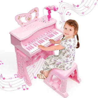 Keyboard Kind Piano Girls - Elektronisch Keyboard 37 Toetsen (Roze)