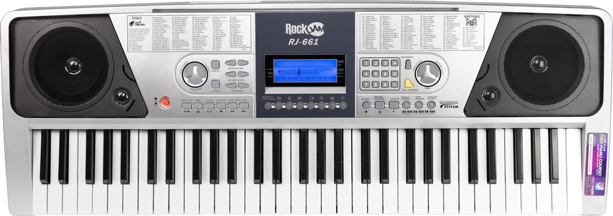 Keyboard Piano 61 Toetsen inclusief Stand en Bank met Koptelefoon