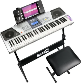 Keyboard Piano 61 Toetsen inclusief Stand en Bank met Koptelefoon