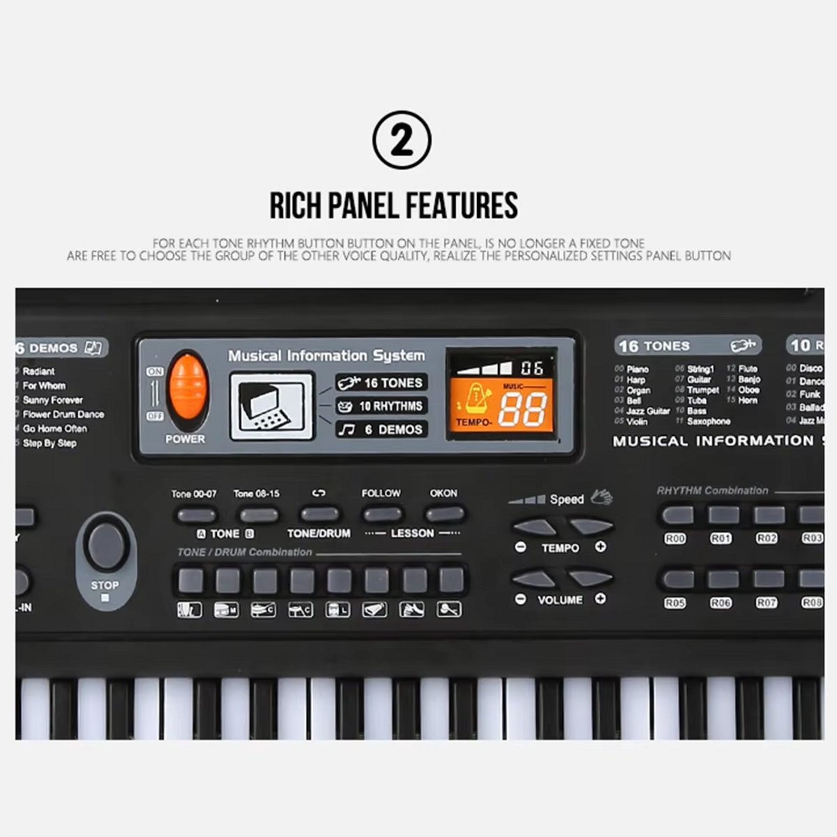 Keyboard Piano 61 Toetsen voor Kinderen