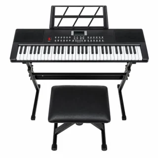 Keyboard piano met 61 toetsen en Z-standaard en bankje