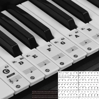 Keyboard Stickers voor 88-toetsen keyboard - 1 stuk