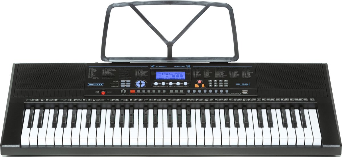 keymaXX PL-261 61-Note Portable Illuminated Keyboard Black