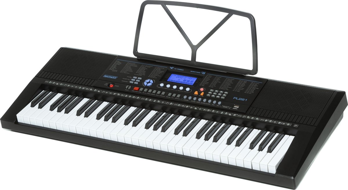 keymaXX PL-261 61-Note Portable Illuminated Keyboard Black