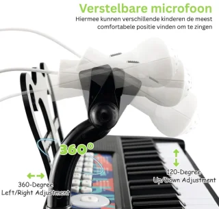 Kinder Piano Baby Keyboard Zwart