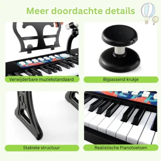 Kinder Piano Baby Keyboard Zwart