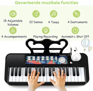 Kinder Piano Baby Keyboard Zwart