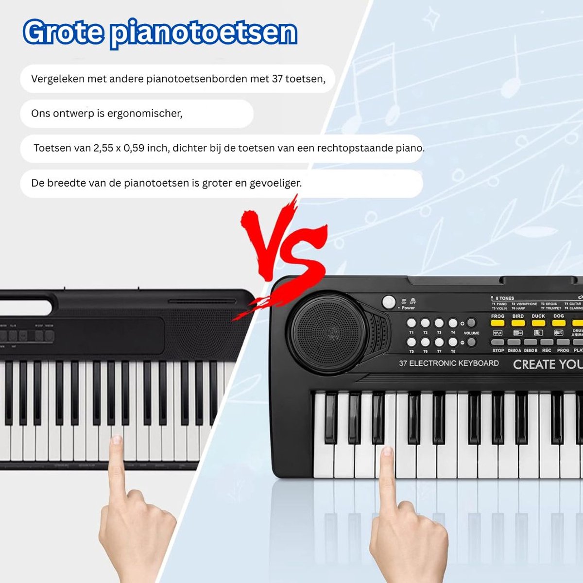 Kinder Piano Baby Keyboard Zwart