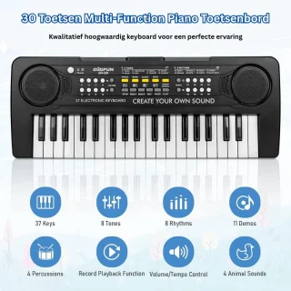Kinder Piano Baby Keyboard Zwart