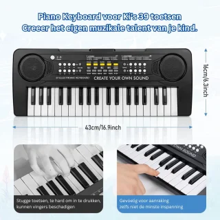 Kinder Piano Baby Keyboard Zwart