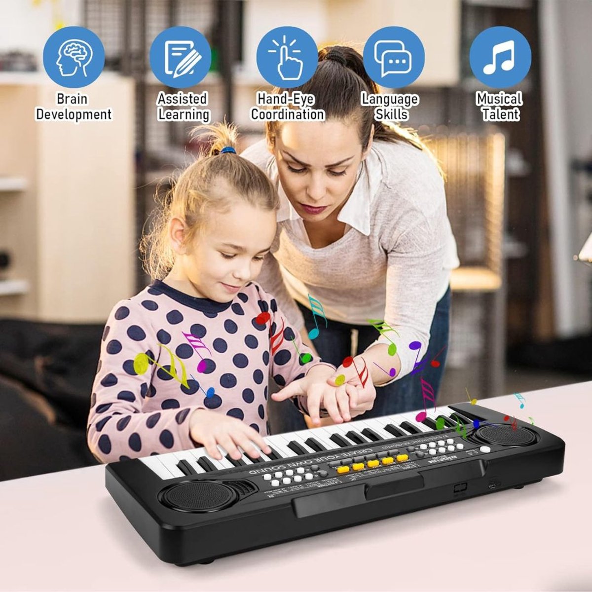 Kinder Piano Baby Keyboard Zwart