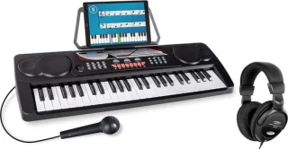 Kinderkeyboard 49 Toetsen Zwart - Inclusief Microfoon en Koptelefoon