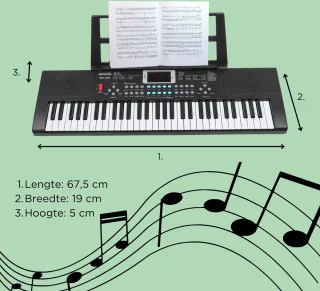 Kindvriendelijk Keyboard 61-Toetsen Met Microfoon 67,5 cm Breed