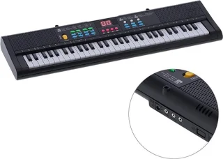 Luxe Elektrische Piano Keyboard Zwart inclusief Karaokeset