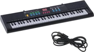 Luxe Elektrische Piano Keyboard Zwart inclusief Karaokeset