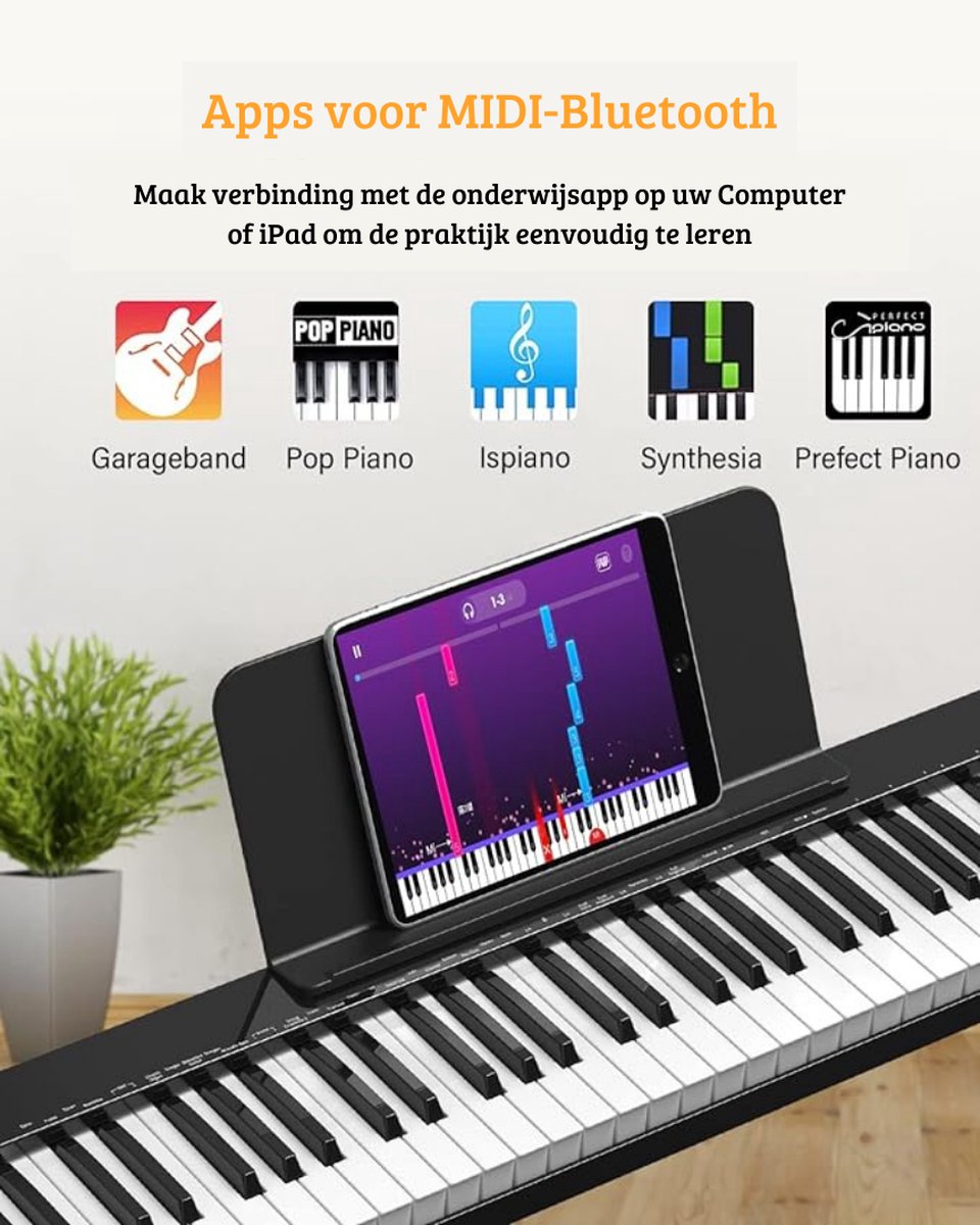 Luxe Keyboard Elektrische Piano 88 Semi-Gewogen Toetsen