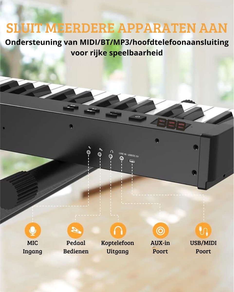 Luxe Keyboard Elektrische Piano 88 Semi-Gewogen Toetsen