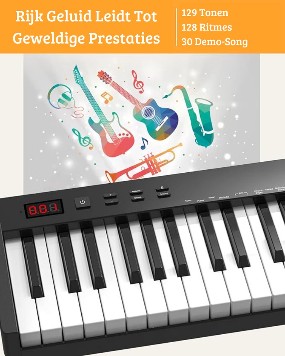 Luxe Keyboard Elektrische Piano 88 Semi-Gewogen Toetsen