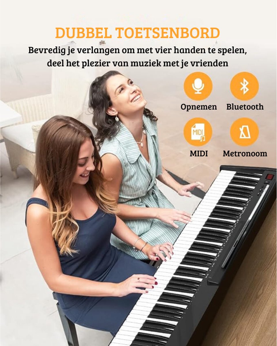 Luxe Keyboard Elektrische Piano 88 Semi-Gewogen Toetsen