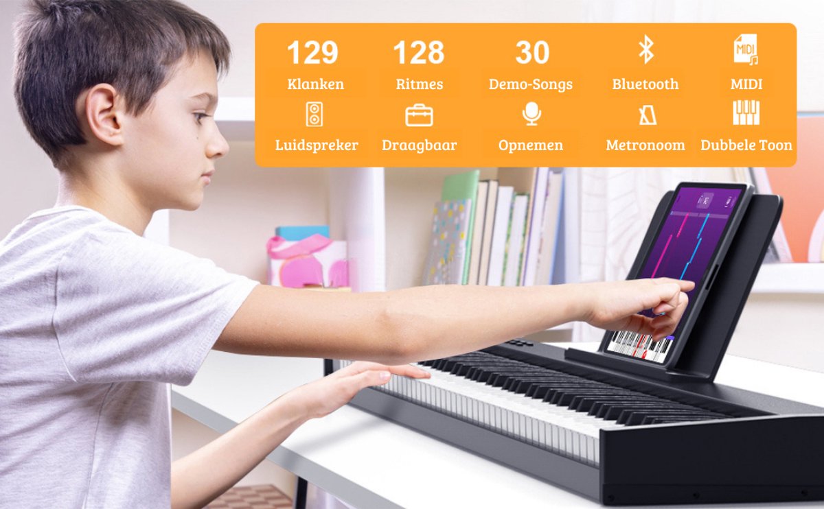Luxe Keyboard Elektrische Piano 88 Semi-Gewogen Toetsen