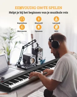 Luxe Keyboard Elektrische Piano 88 Semi-Gewogen Toetsen