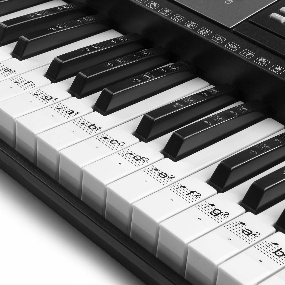 Wat vinden we goed aan de MAX KB-KEY Keyboardstickers voor 61-toetsen keyboards