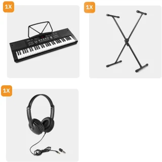 MAX KB15 Keyboard set inclusief koptelefoon en standaard