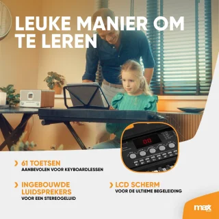 MAX KB15 Keyboard set inclusief koptelefoon en standaard