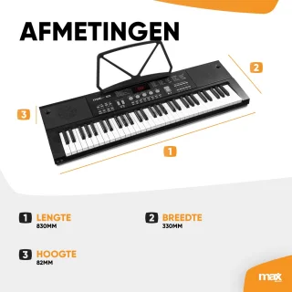 MAX KB15 Keyboard set inclusief koptelefoon en standaard
