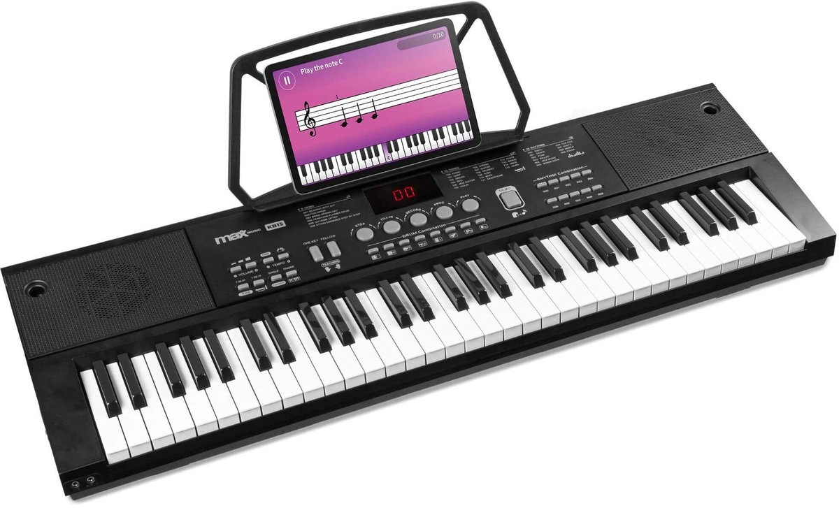 MAX KB15 Keyboardset met Koptelefoon en Bladmuziekhouder