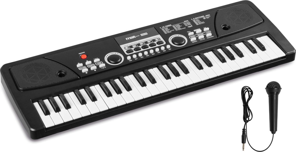 MAX KD49 Kinderpiano 49 toetsen Zwart