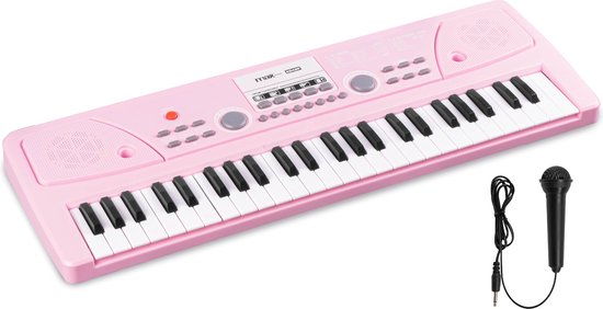 MAX KD49P Kinderpiano 49 Toetsen Roze