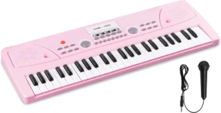 MAX KD49P Kinderpiano 49 Toetsen Roze