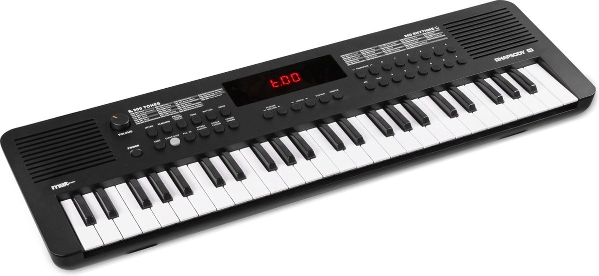 De MAX Rhapsody MIDI Keyboard 49 toetsen USB in één oogopslag