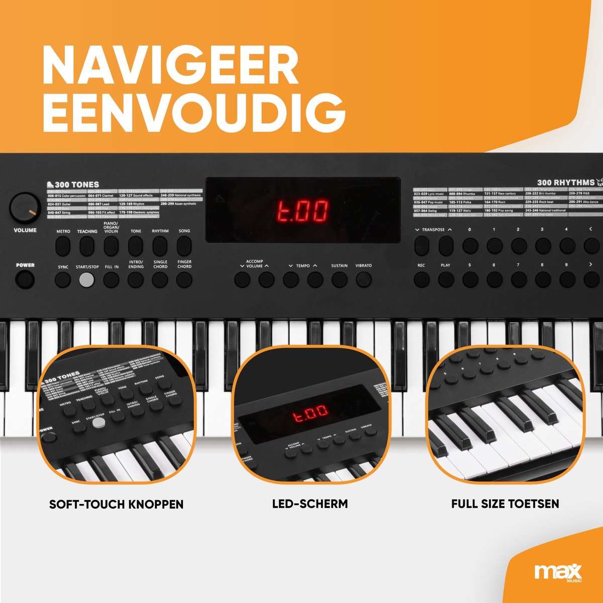 MAX Rhapsody49 digitale piano 49 toetsen