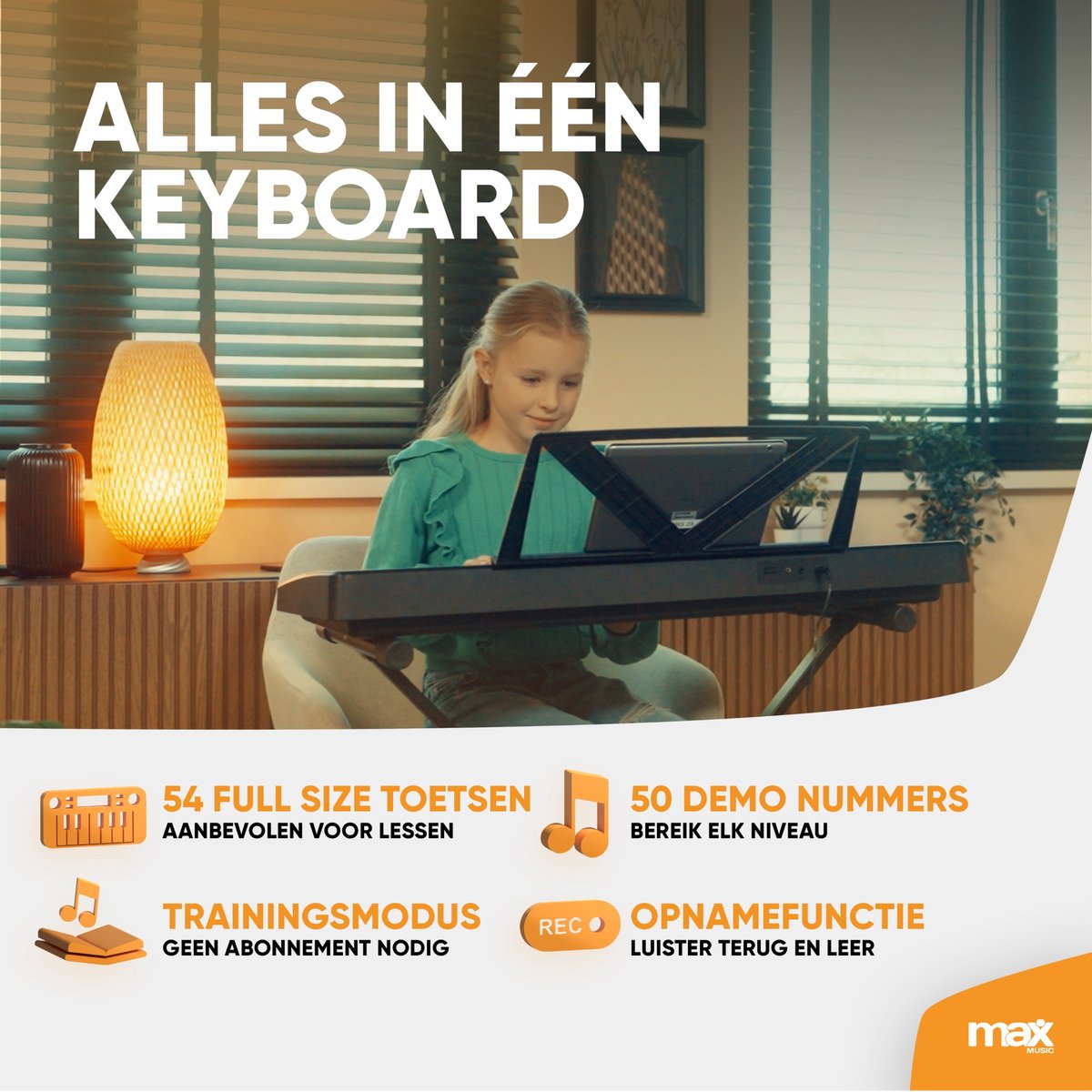 MAX Rhapsody54 keyboard piano 54 toetsen