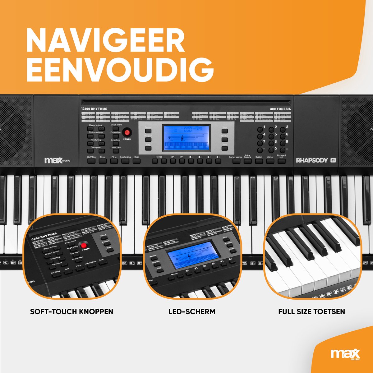 MAX Rhapsody61 Keyboard 61-Toetsen