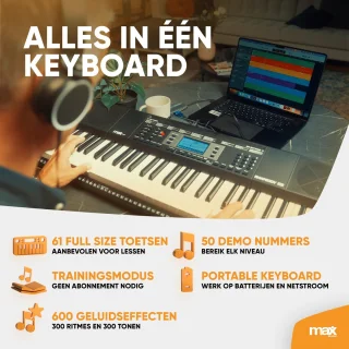MAX Rhapsody61 Keyboard 61 toetsen Complete Set