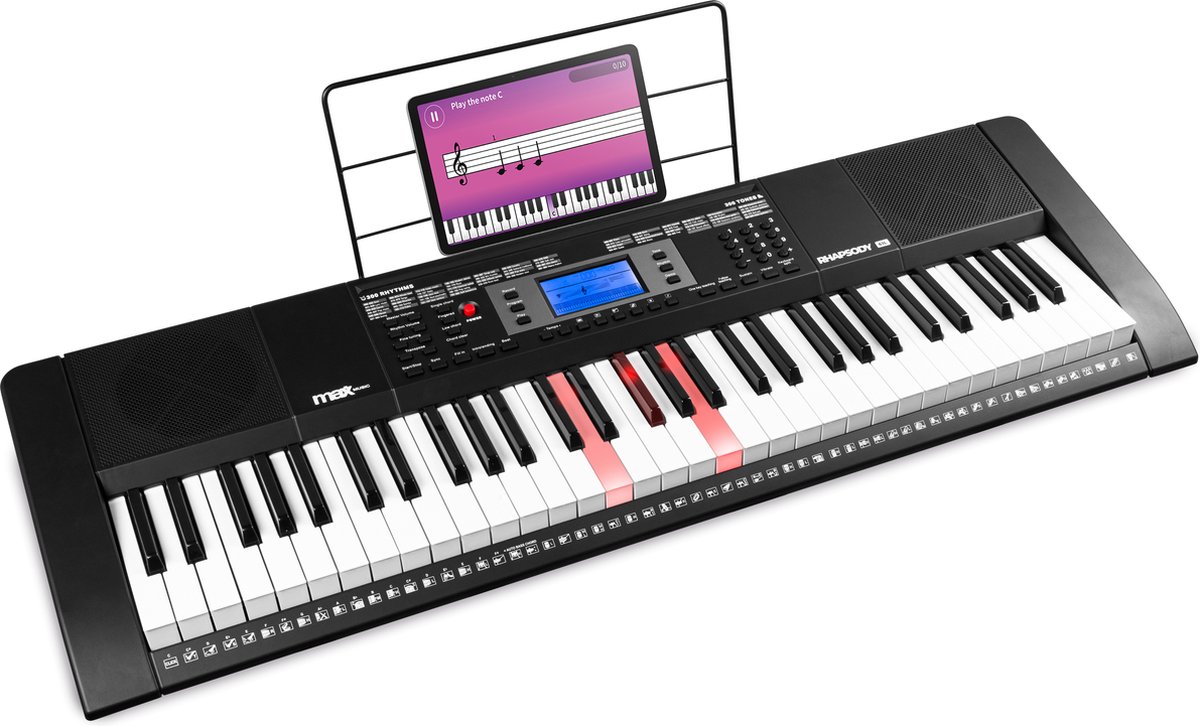 De MAX Rhapsody61L 61-toetsen MIDI keyboard in één oogopslag