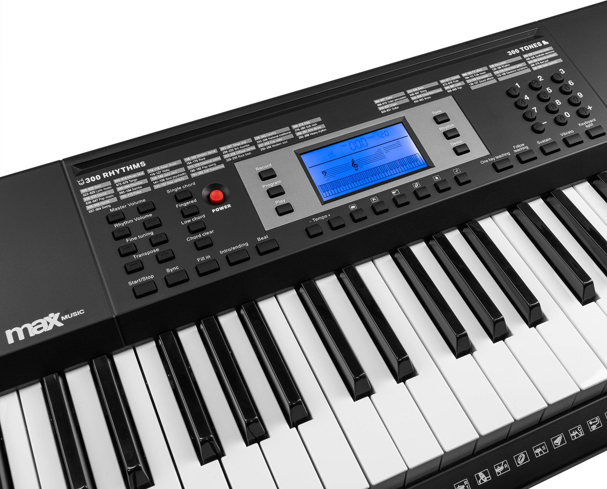 MAX Rhapsody61L Keyboard Set 61 Toetsen Met Bankje En Standaard