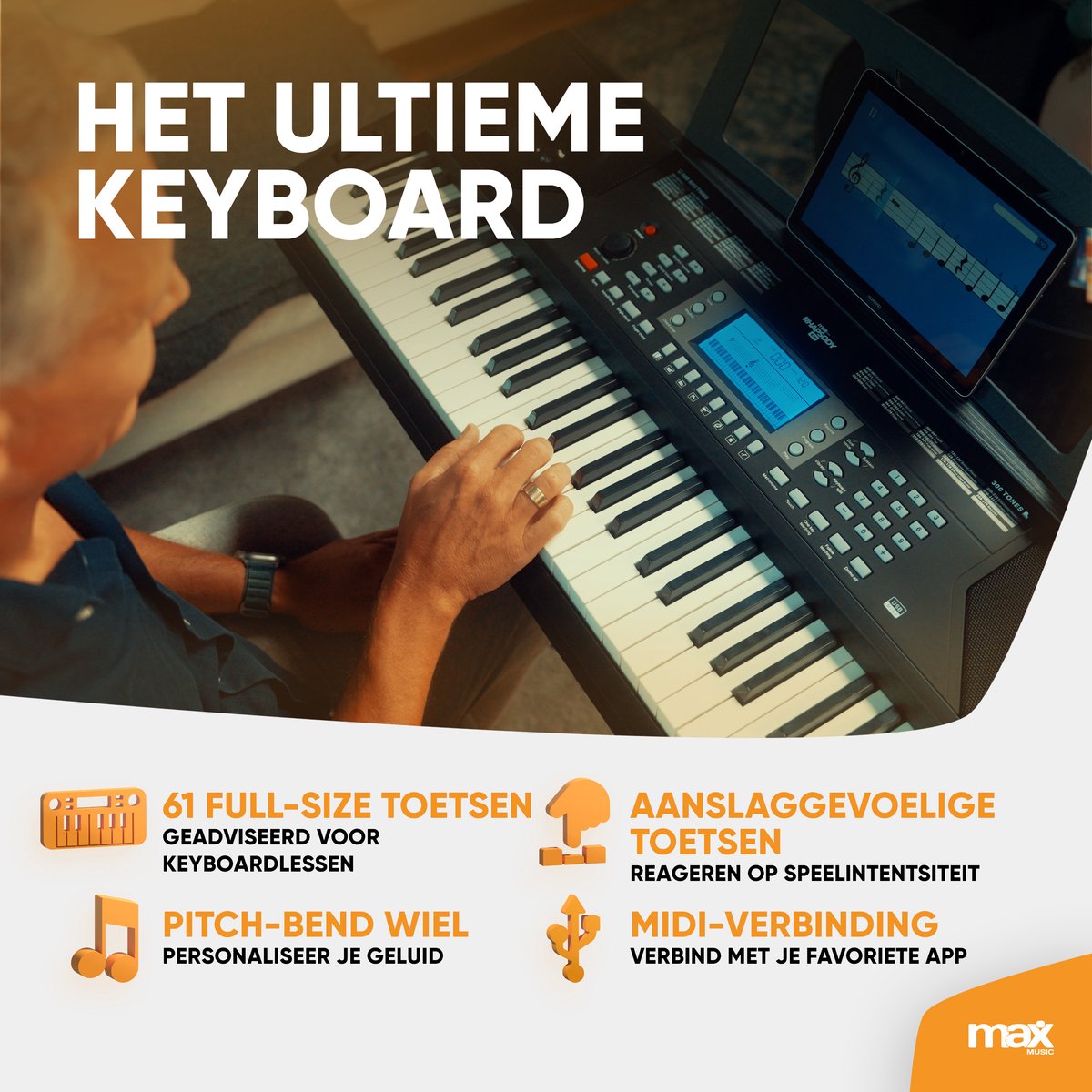 MAX Rhapsody61P Keyboard Set 61 Toetsen