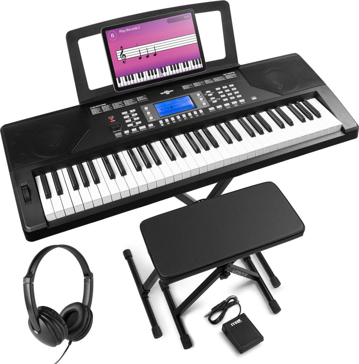 MAX Rhapsody61P keyboard set compleet inclusief bankje en accessoires
