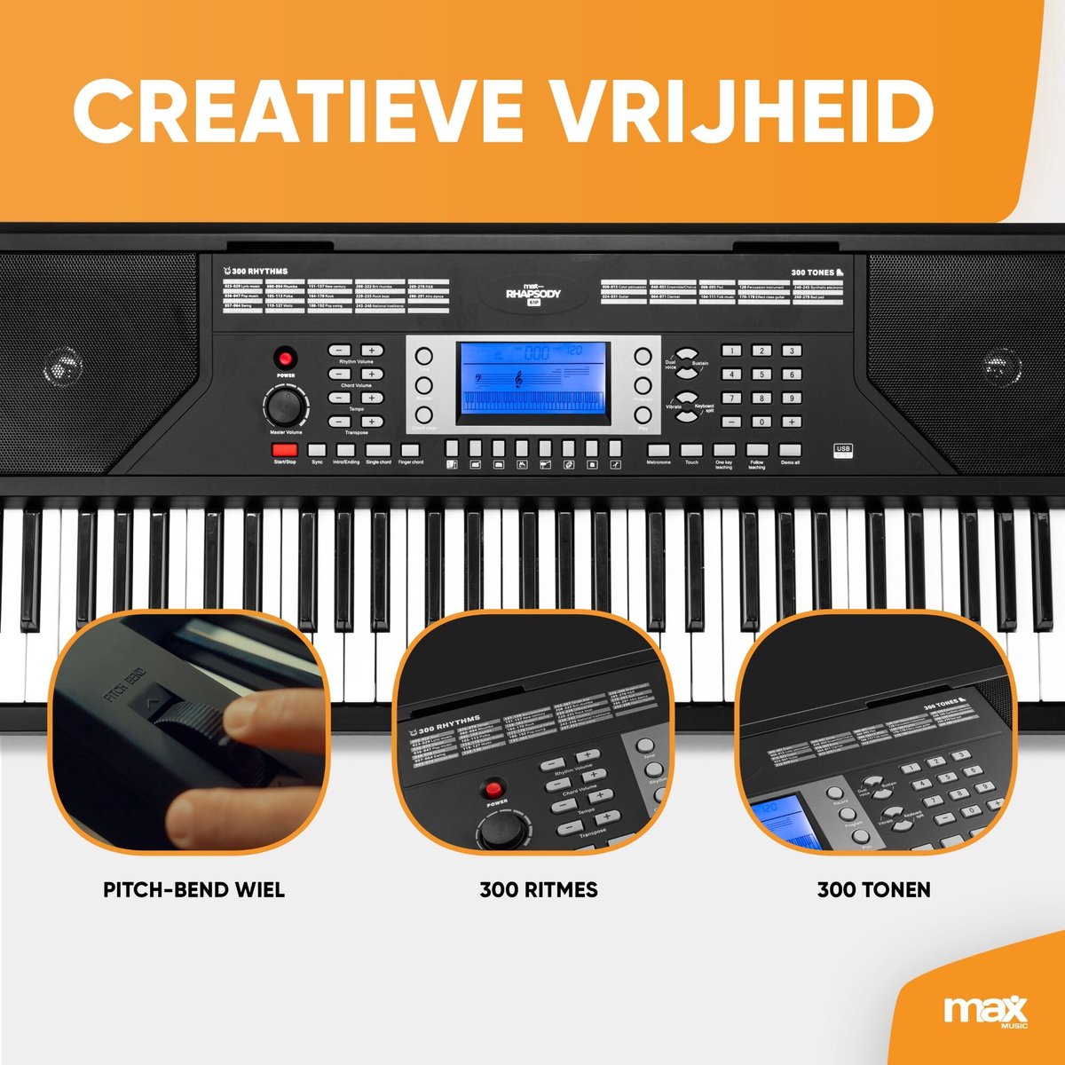 Max Rhapsody61P Keyboard Set