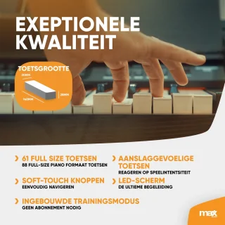 MAX RhapsodyDP61 Digitale Piano 61 Toetsen Met Meubel