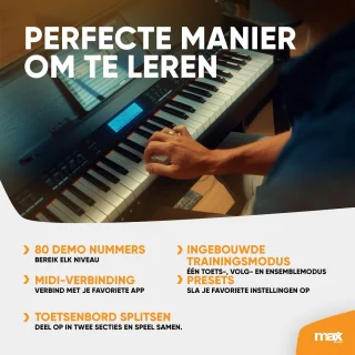 MAX RhapsodyDP61 Digitale Piano 61 Toetsen Met Meubel