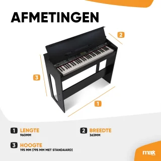 MAX RhapsodyDP61 digitale piano compleet met meubel en accessoires